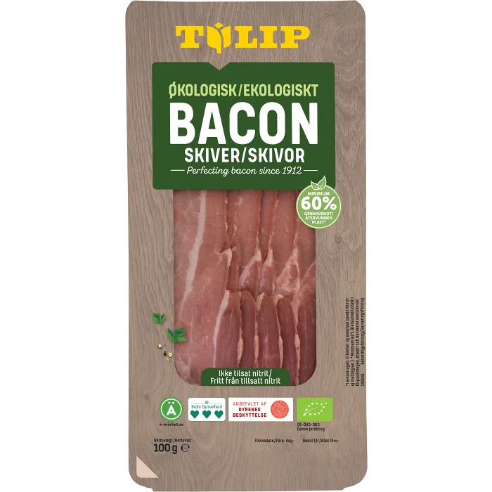 Bacon Skivor Ekologisk 100g Tulip