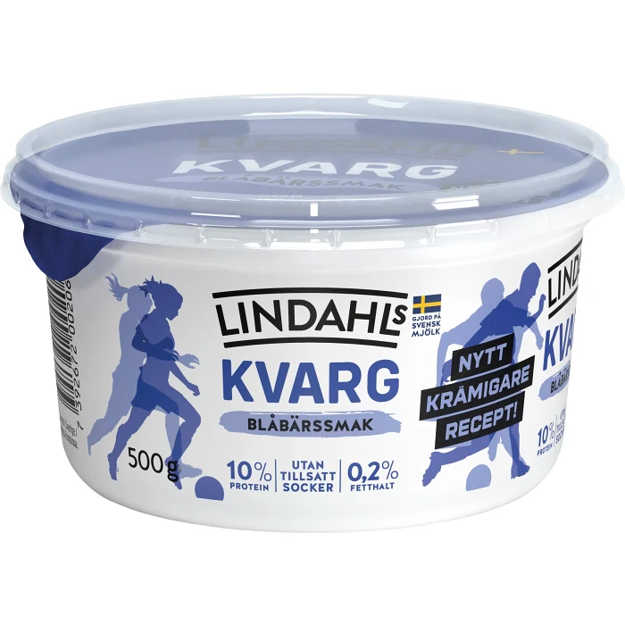Kvarg Blåbär 0,2% 500g Lindahls