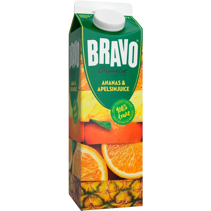 Ananas & Apelsinjuice 1l Bravo