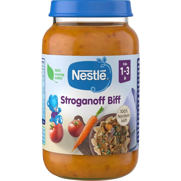 Barnmat Stroganoff Biff 1-3 år 220g Nestle