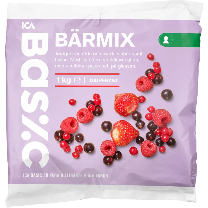 Bärmix Fryst 1kg ICA Basic