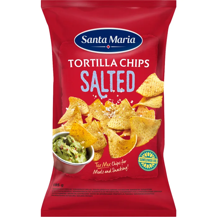 Tortilla Chips Salted 185g Santa Maria