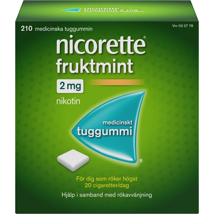 Nicorette Fruktmint Medicinskt tuggummi 2mg 210-p