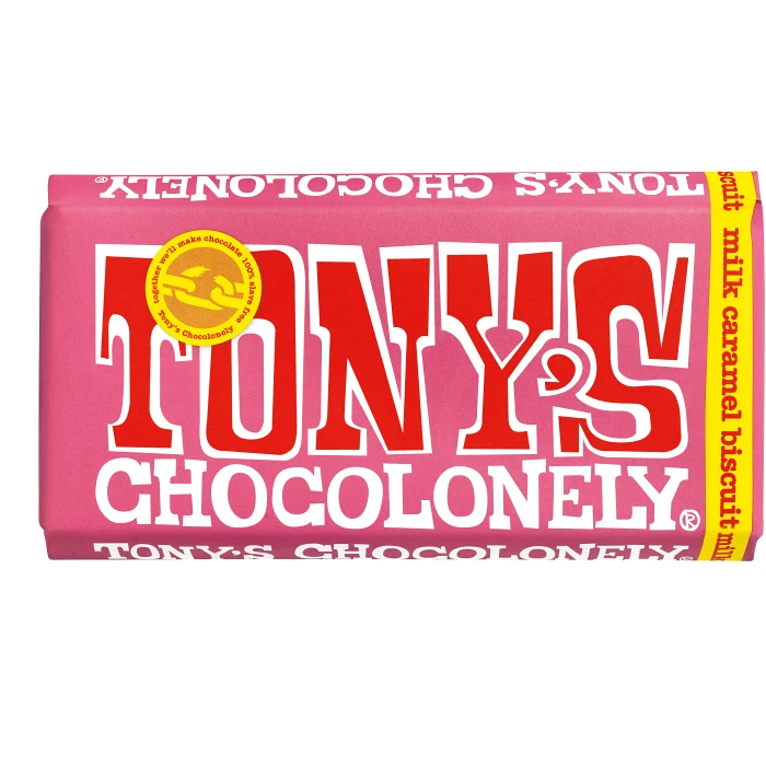 Mjölkchoklad Milk Caramel Biscuit 180g Tony's Chocolonely