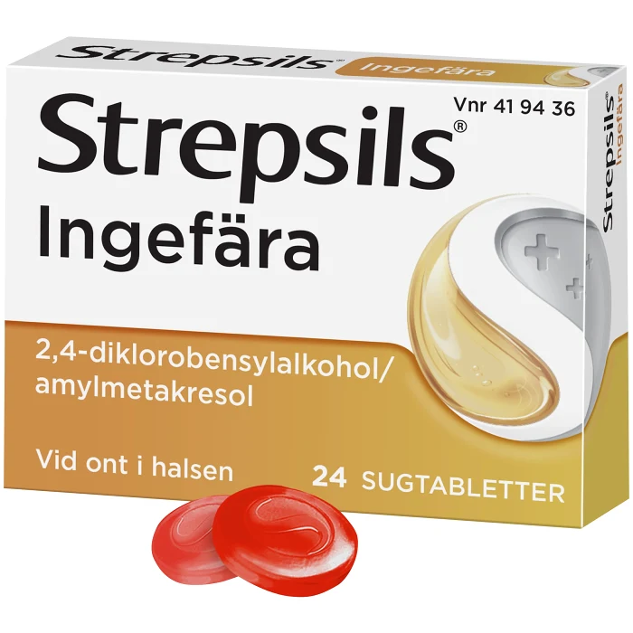 Strepsils Ingefära Sugtablett 24-p