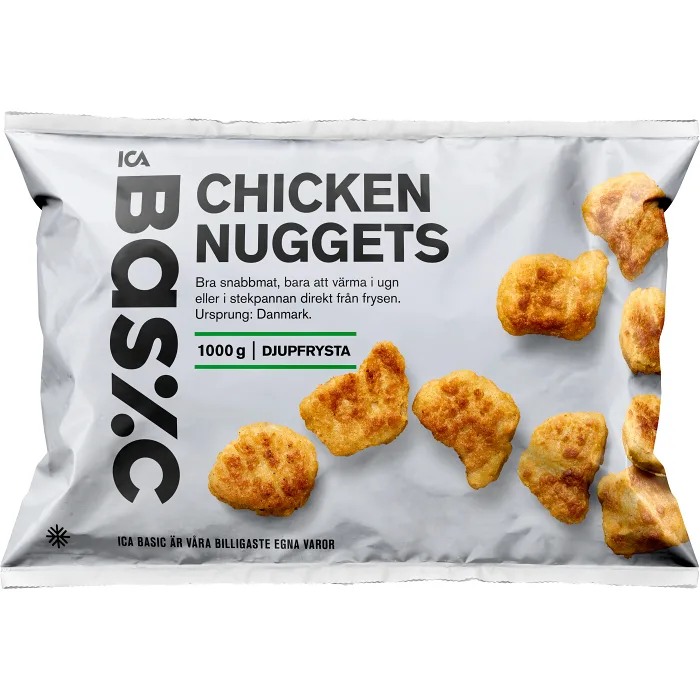 Chicken nuggets Fryst 1kg ICA Basic