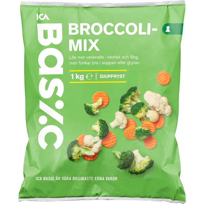 Broccolimix Fryst 1kg ICA Basic