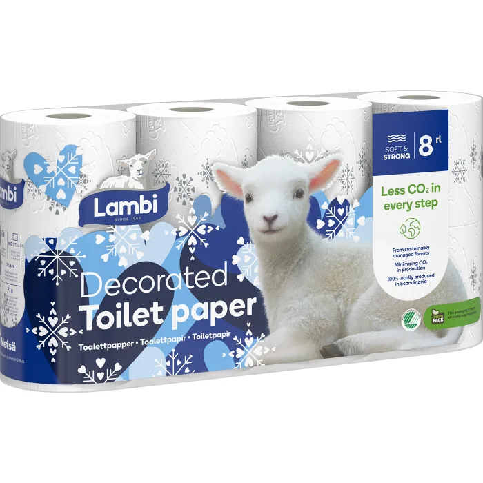 Toalett dekor 8-pack Lambi