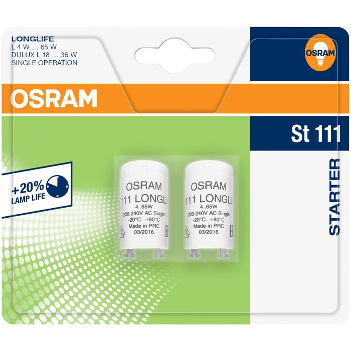 Lysrörständare 4-65W 2-pack Osram