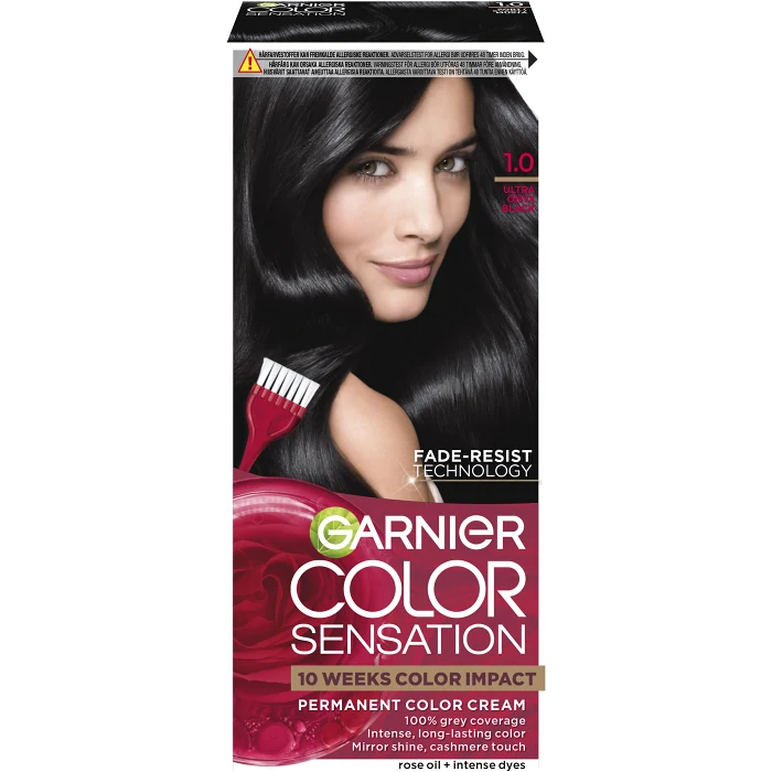 Hårfärg Ultra Onyx Black 1.0 1-p Color Sensation Garnier