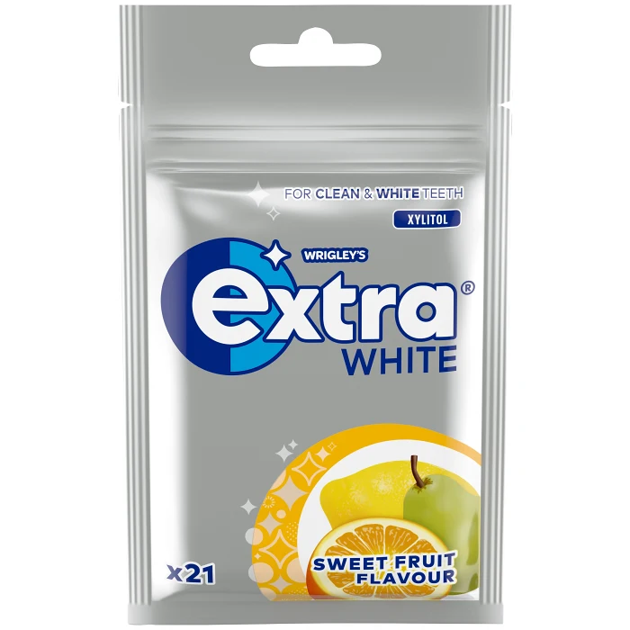 Tuggummi White Sweet fruit 29g Extra