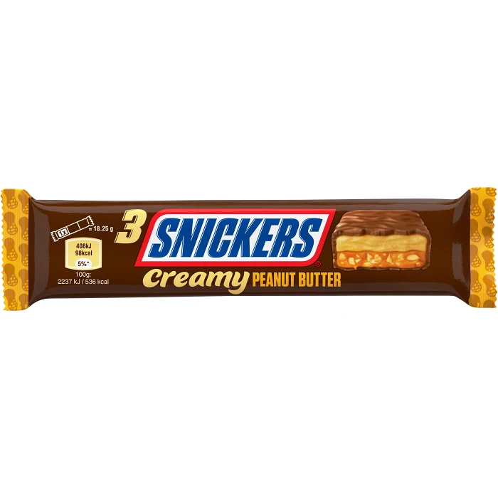 Chokladbar Creamy Peanut butter 54,75g Snickers