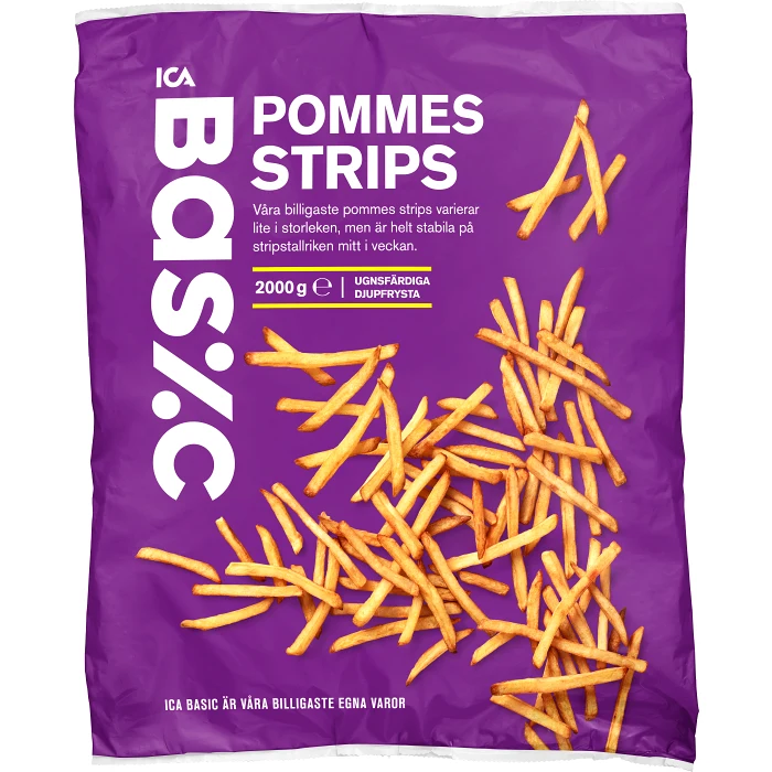 Pommes strips Fryst 2kg ICA Basic