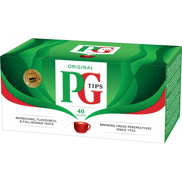 Svart te 40-p PG Tips