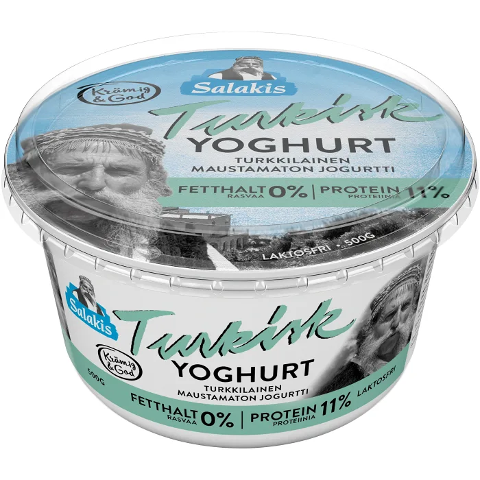 Turkisk Yoghurt 0% Laktosfri 500g Salakis