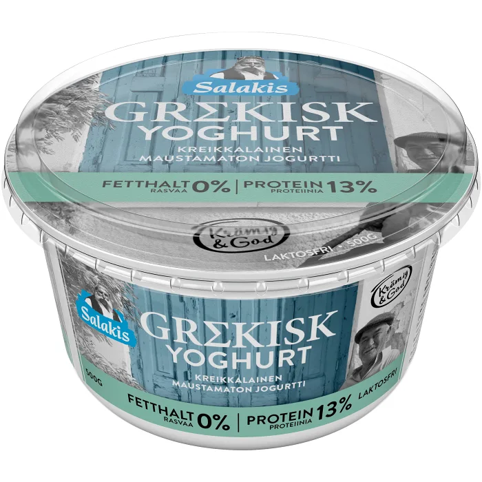 Grekisk Youghurt 0% Laktosfri 500g Salakis