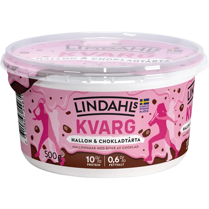 Kvarg Hallon & Chokladtårta 0,6% 500g Lindahls