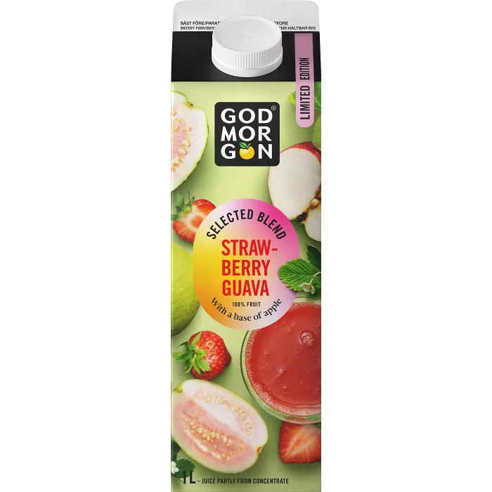 Juice Selected Blend Jordgubb Guava 1000ml God Morgon®