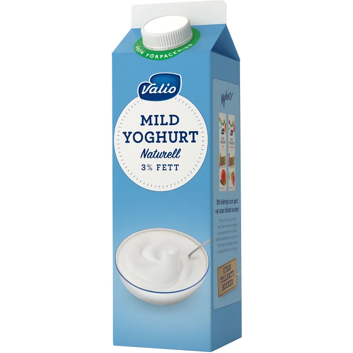 Yoghurt Mild Naturell 3% 1000g Valio