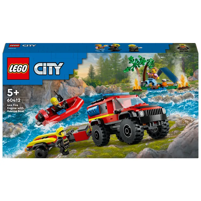 LEGO City 4x4 Brandbil med räddningsbåt 60412