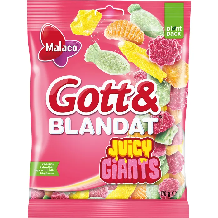 Godispåse Gott & Blandat Juicy Giants Fruktsmak 170g Malaco
