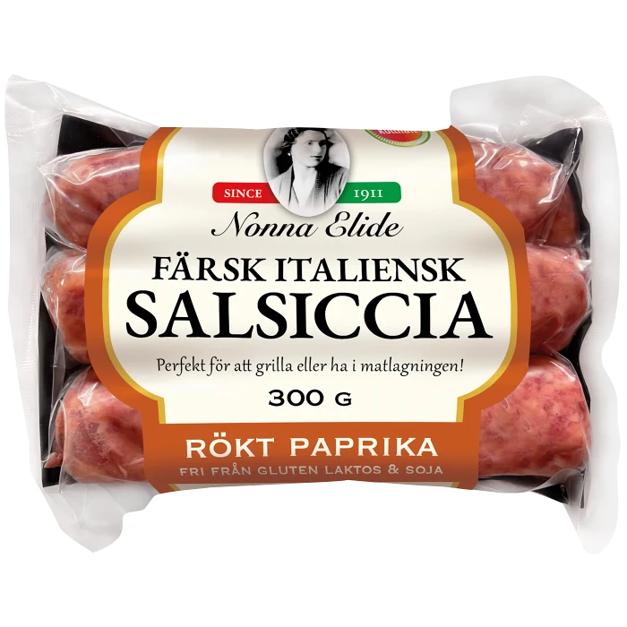 Färsk korv Salsiccia rökt paprika 300g Nonna Elide