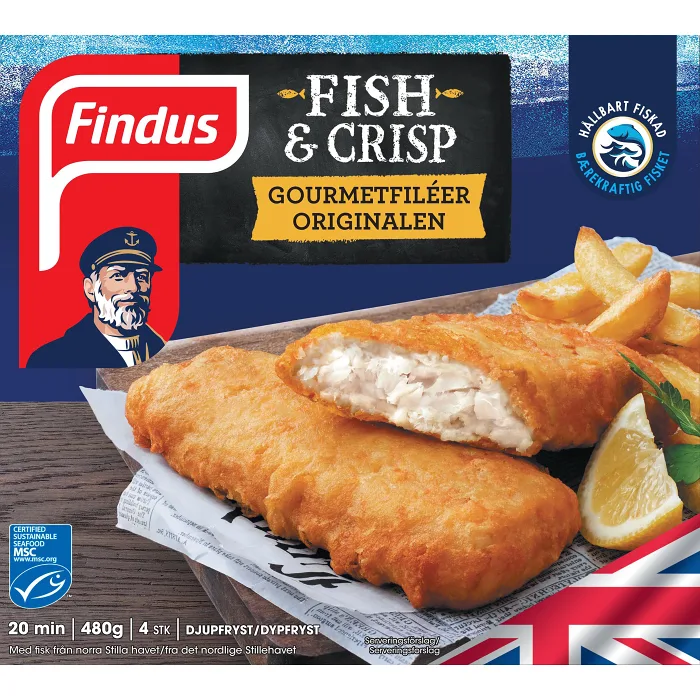 Fish & Crisp Gourmetfiléer 480g Findus