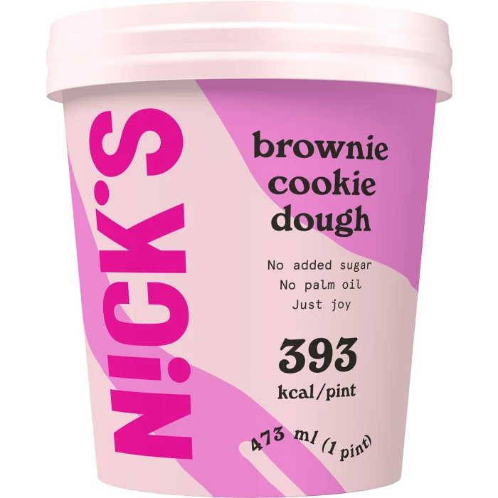 Glass Brownie Cookie Dough UTS 473ml Nick´s
