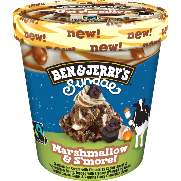 Glass Marshmallow & S'more! 427ml Ben & Jerrys