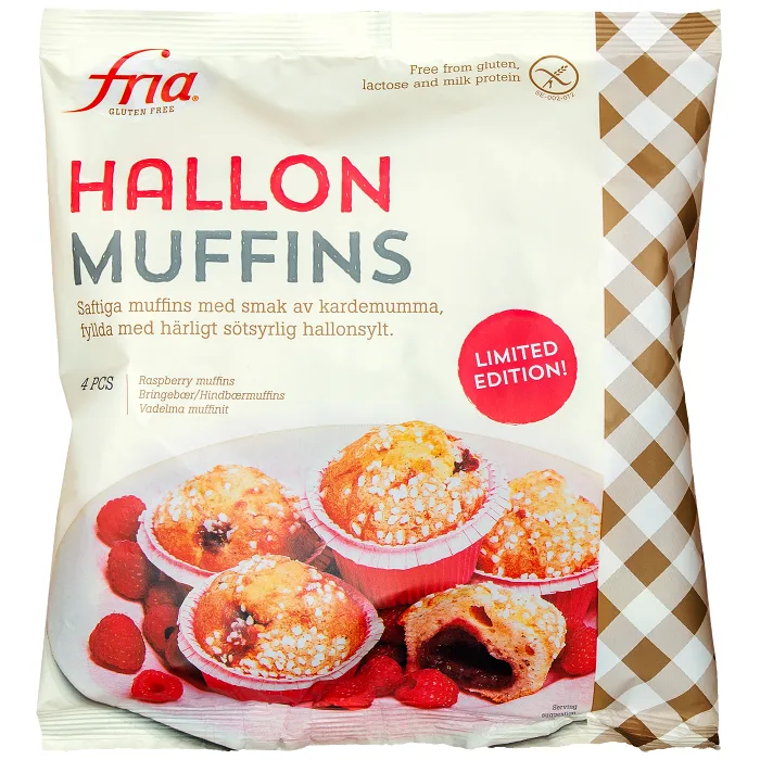 Hallonmuffins Glutenfria 4-p Fria
