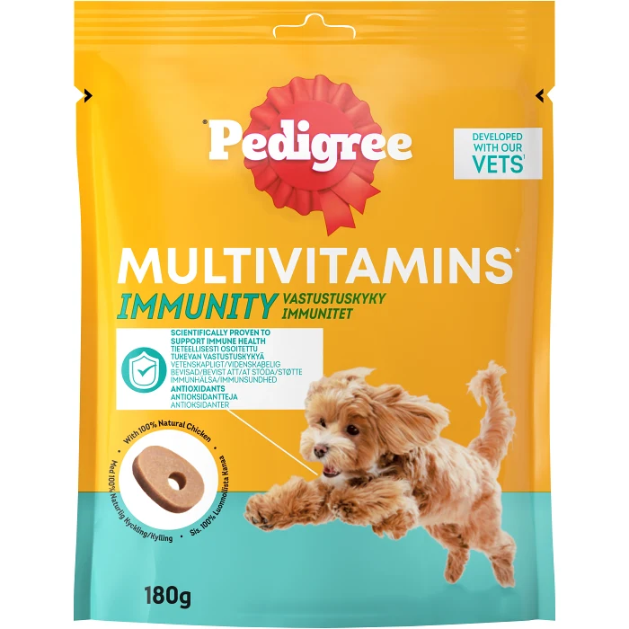 Hundsnacks Multivitamin Immunity Kyckling 180g Pedigree