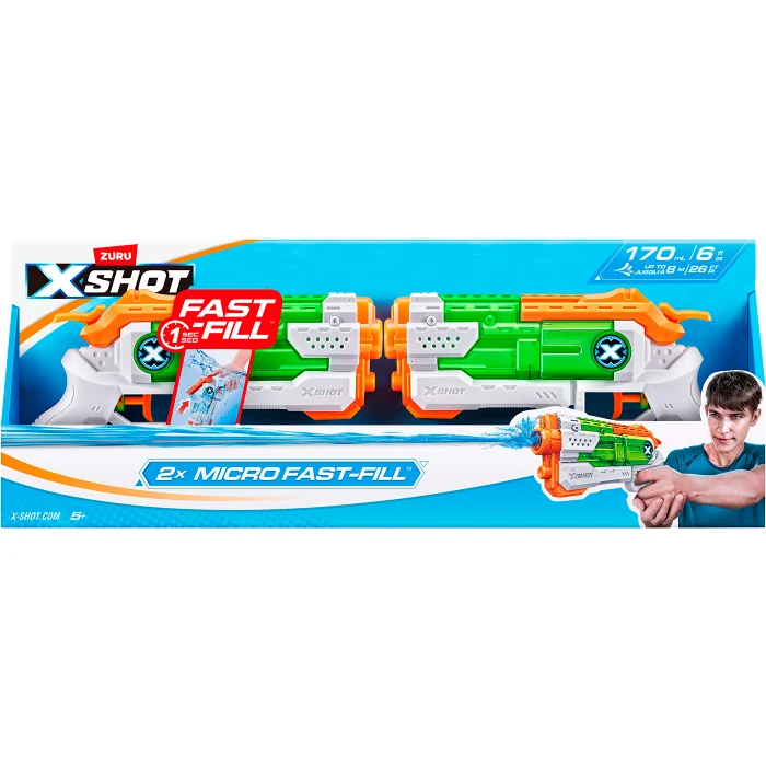 Vattenpistol Micro Fast Fill 2p X-SHOT