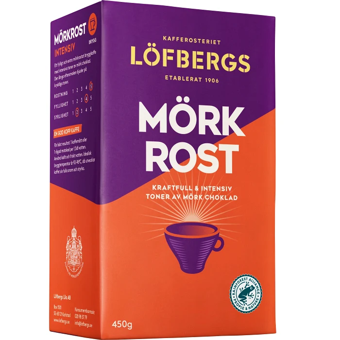 Kaffe Mörkrost Brygg 450g Löfbergs