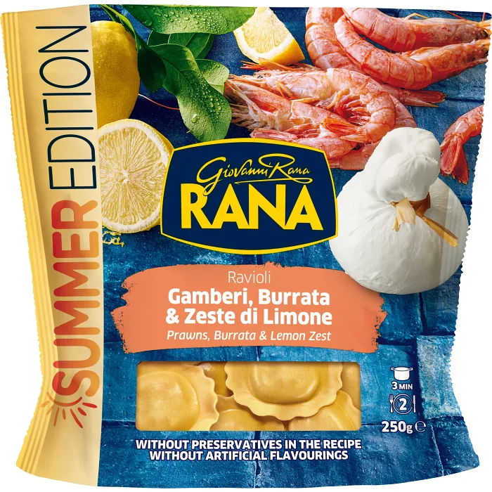 Ravioli Räkor Burrata & Citronzest 250g Rana