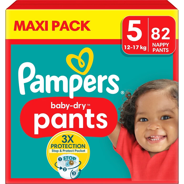Byxblöjor Baby Dry Pants Strl 5 12-17kg 82-p Pampers