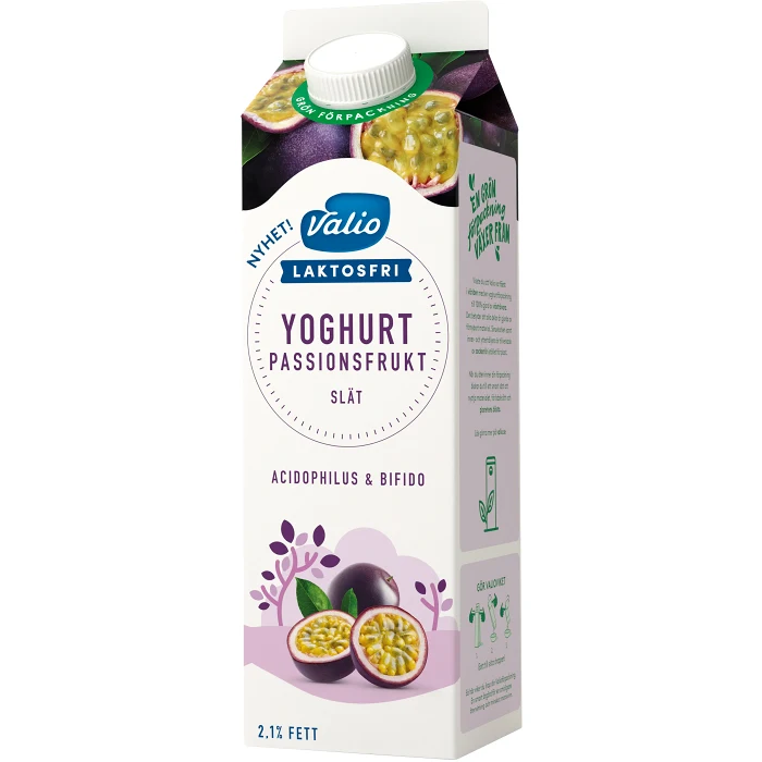 Fruktyoghurt Passionsfrukt Laktosfri 2,1% 1000g Valio