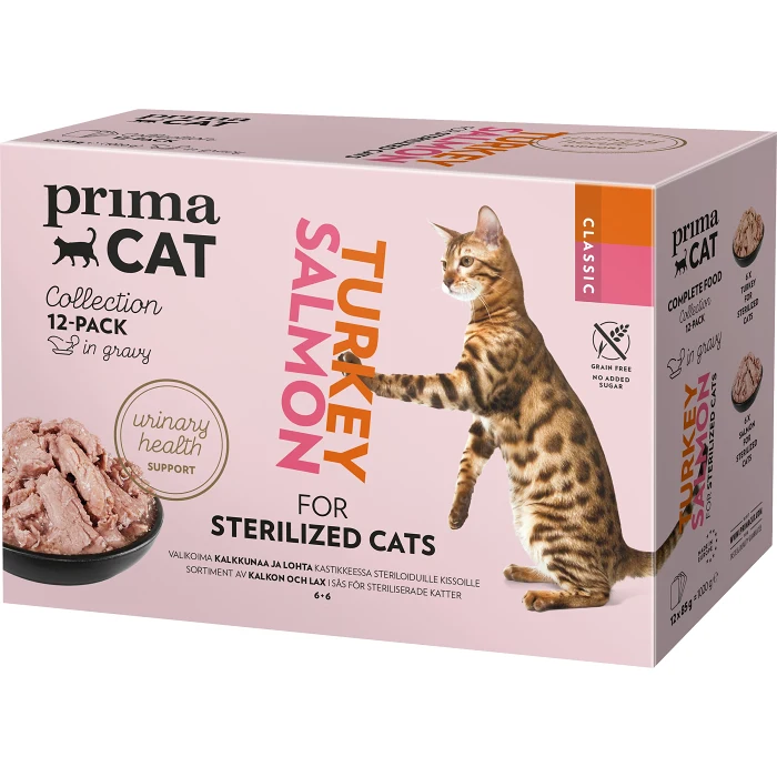 Kattmat Classic Sterilized Classic sås 12st 1020 Gram PrimaCat