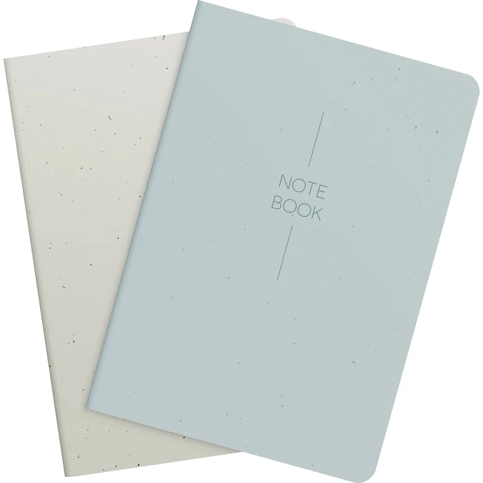 Notebook Blå /Beige A5 2 pack