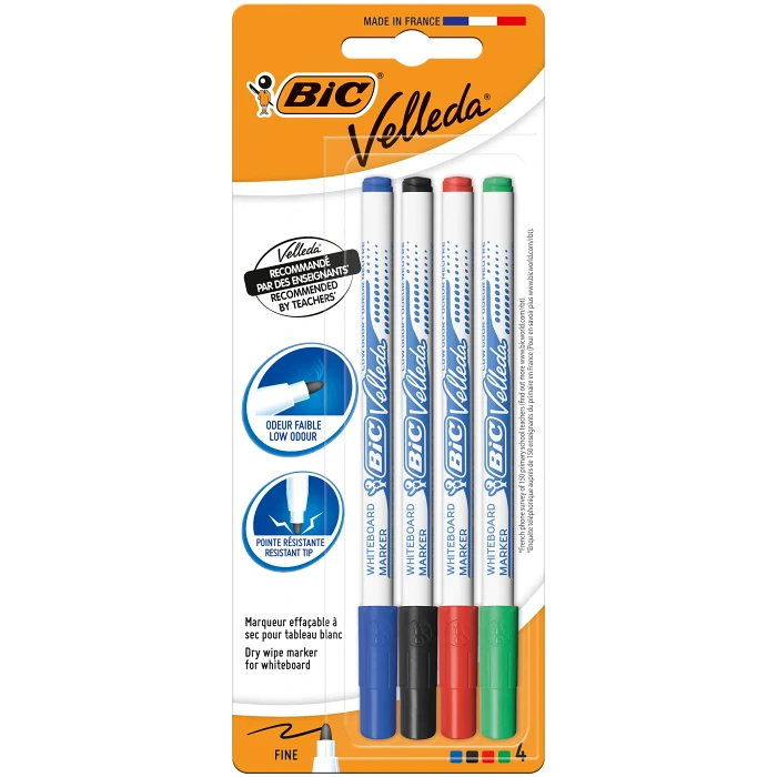 Whiteboardpenna Velleda 4-p Bic