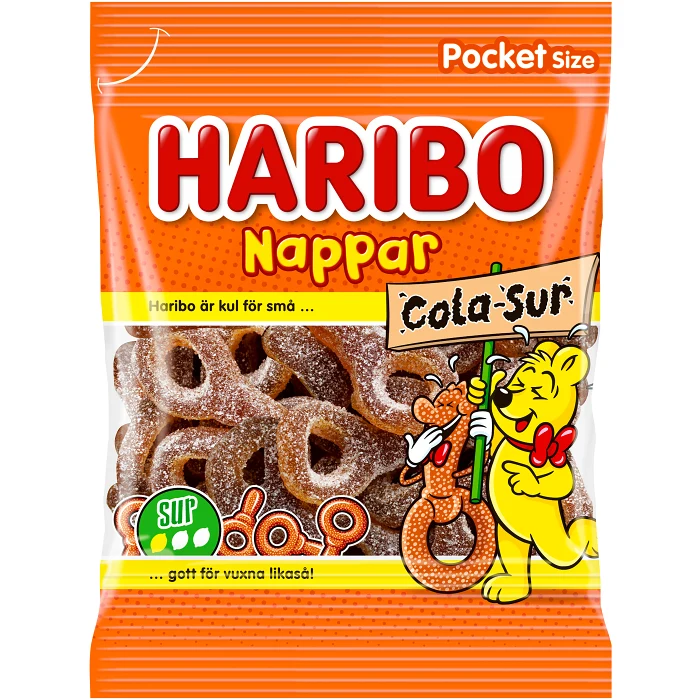 Godis Nappar Cola Sur 70g Haribo