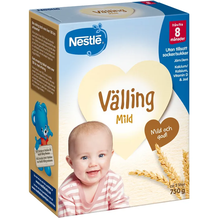 Välling Fullkorn GodNatt Mild 8m 5l Nestle