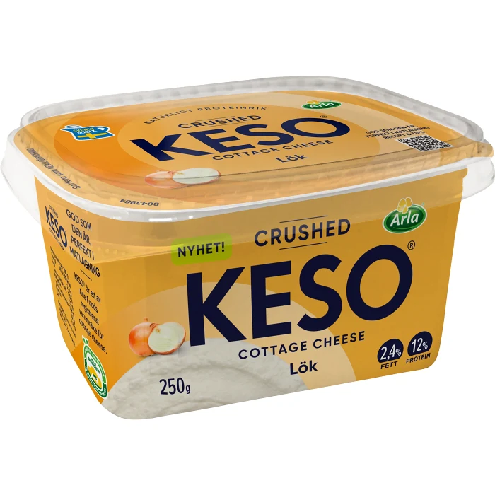Cottage cheese Crushed Lök 2.4% 250g KESO®