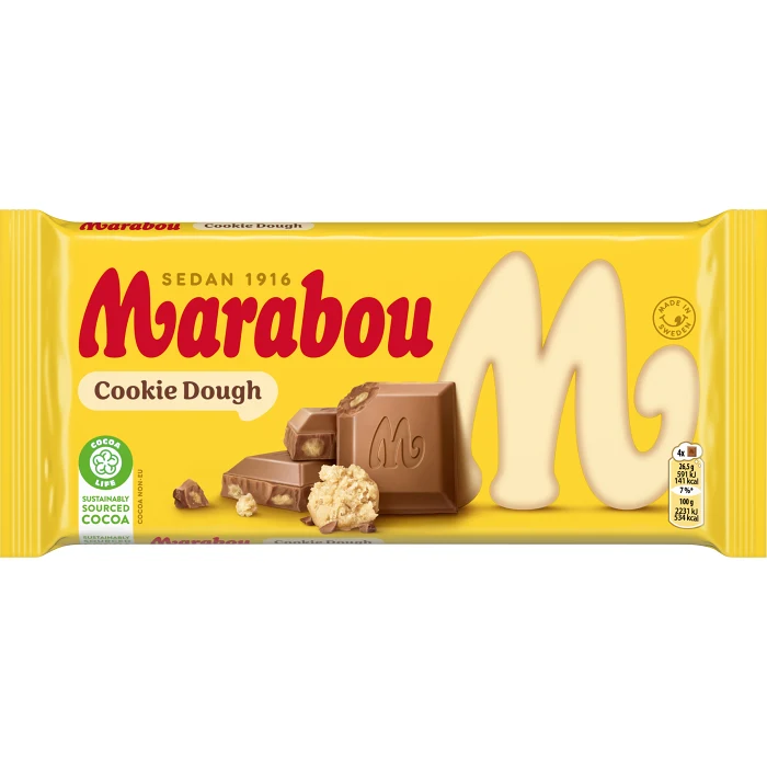 Mjölkchoklad Cookie Dough 185g Marabou