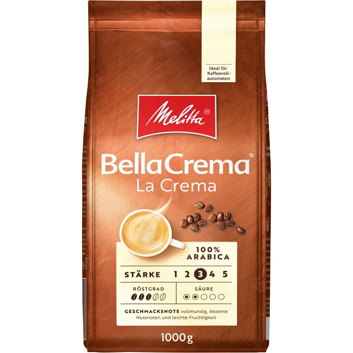 Kaffe Bellacrema Lacrema Hela bönor 1kg Melitta