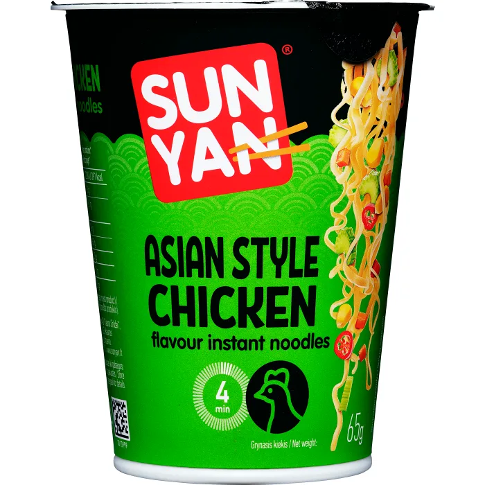 Snabbnudlar kopp chicken flavour 65g Sun Yan