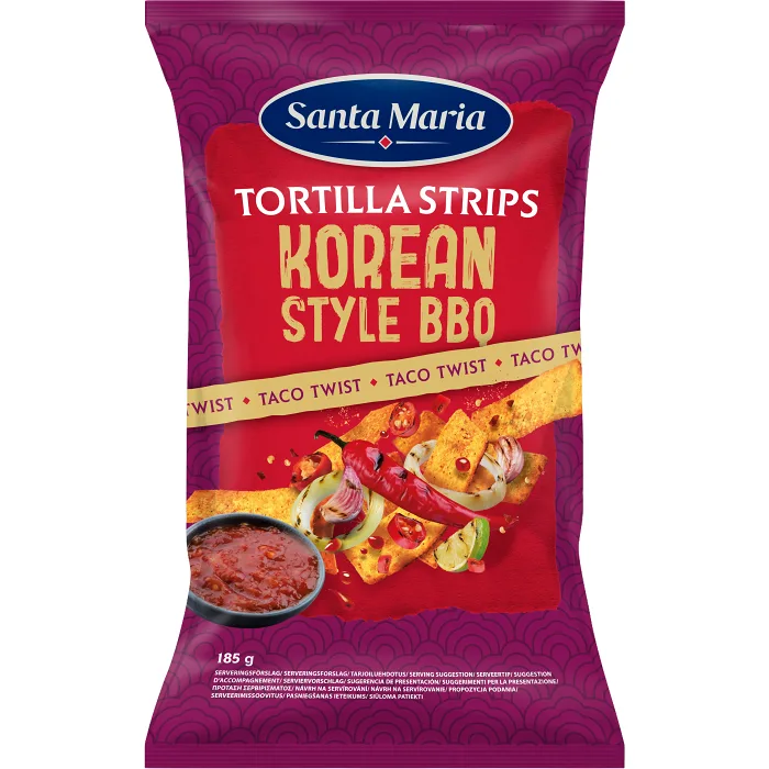 Tortilla Strips Korean Style BBQ 185g Santa Maria