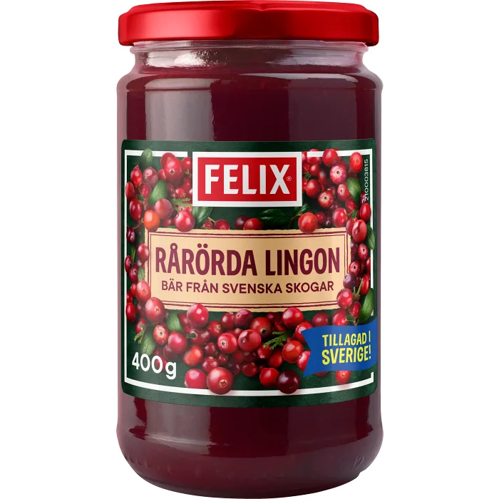 Sylt Rårörda Lingon 400g Felix