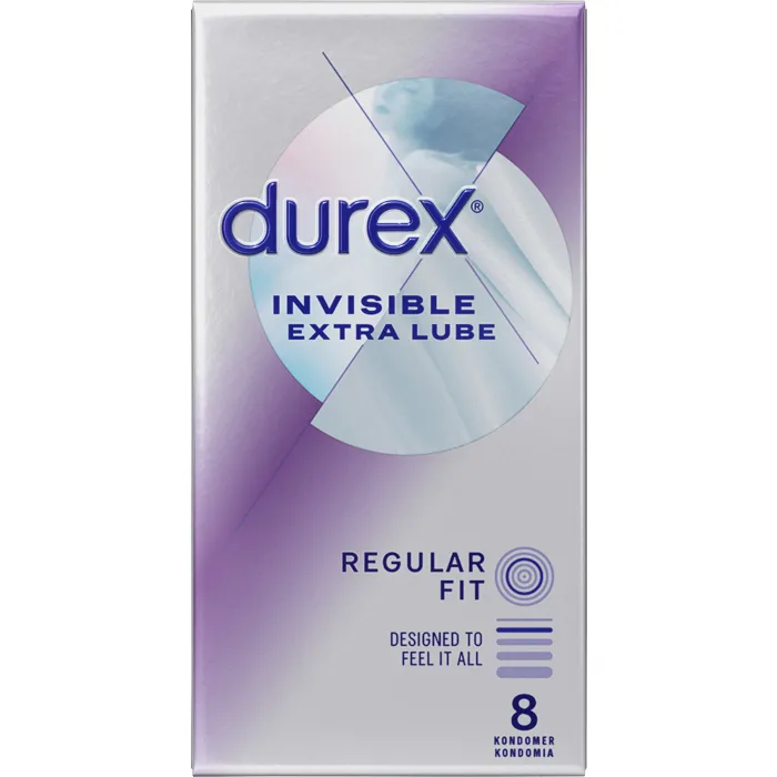 Kondomer Invisible Extra Lube 8-p Durex