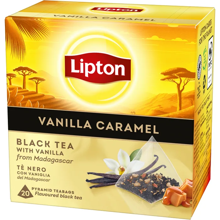 Te Svart Vanilla Caramel Pyramid 20p Lipton