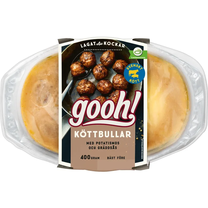 Köttbullar med Potatismos och Gräddsås 400g Gooh